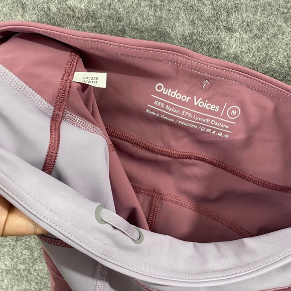 Outdoor Voices Leggings Medium High Rise Colorblock TechSweat Zoom Purple Pink - Picture 11 of 13